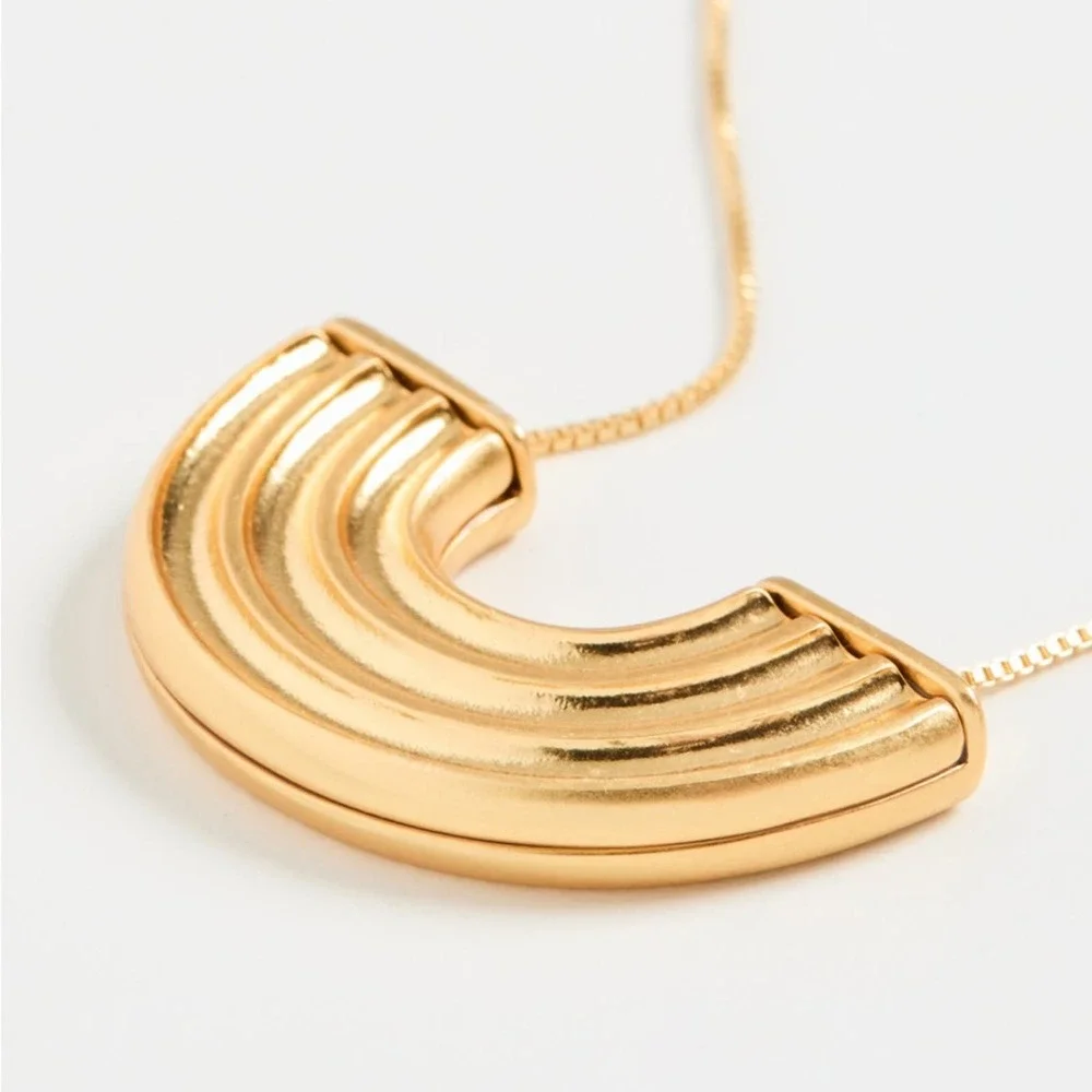NWT Madewell Gold Archer Pendant Necklace - Picture 2 of 6